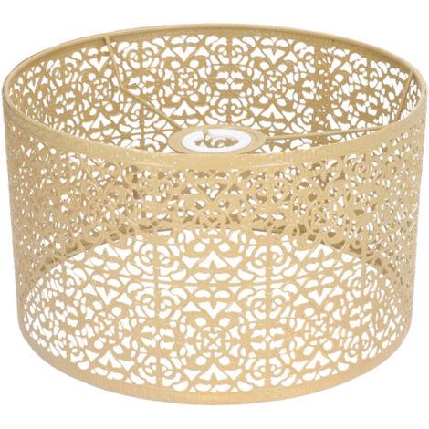 Abat-jour en métal ajouré E27 E14, utilisation universelle, bonne Dissipation de la chaleur, couvercle de lampe exquis, doré
