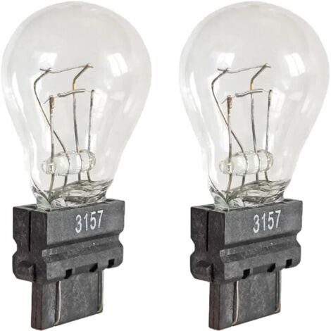 Ampoule 3157 12V P27/7W W2.5x16d double filament    Lumière puissante pour feux de freinage et clignotants    Installation rapide - 5x16q