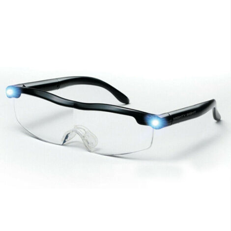 Lunettes de lecture avec loupe LED rechargeable   Grossissement 160%   Confort optimal pour lecture et travaux de précision   Artisanat, couture