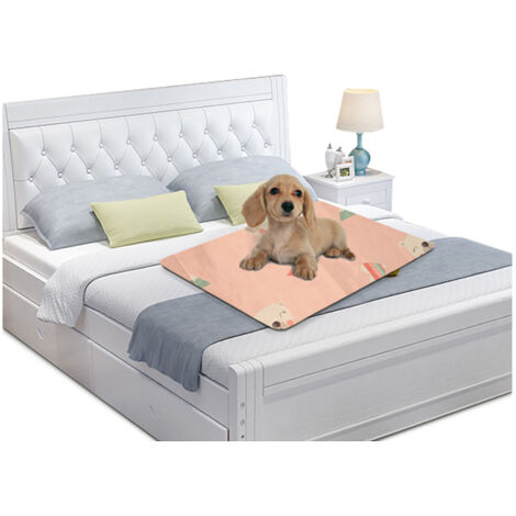 Tapis rafraîchissant d'été pour chien et chat, matelas rafraîchissant, coussin de glace pour animaux de compagnie (rose, taille M)