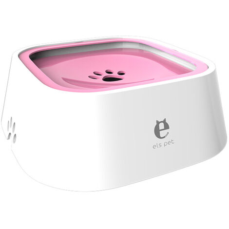 Gamelle d'eau pour chat de 1,5 L avec distributeur d'eau à débit lent, antidérapante et transportable en voiture, pour chats et chiens. (1/4)