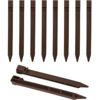 Lot de 20 piquets d'ancrage au sol en plastique de 24 cm - Piquets d'ancrage au sol - Piquets d'ancrage de jardin - Piquets de fixation pour bordure de jardin, terrasse, tente