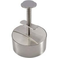 Presse à Burger, Presse à Hamburger 304 en Acier Inoxydable, Antiadhésive Moule Steak Haché, Réglable Hamburger Patty Maker, pour Bœuf, Légumes, Viande, Barbecue, Réunion de Famille
