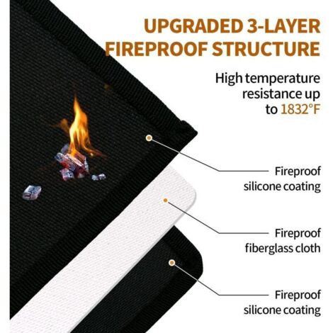 Tapis De Cheminée Ignifuge 152x100cm - Protection Sol Barbecue Et Poêle