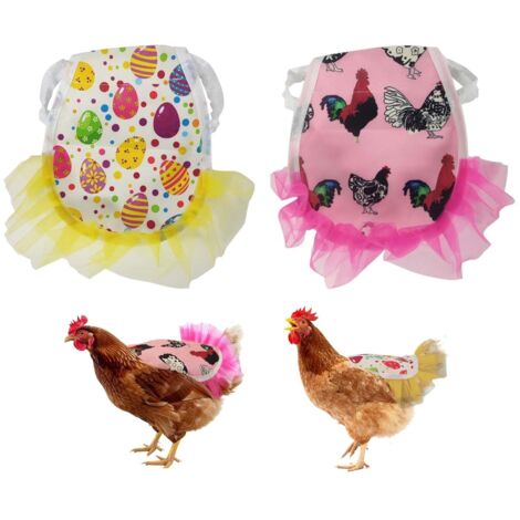 2 PCS Tablier de Poule Protection Dorsale Selle de Poulailler pour Poules Tablier Poulet Selle Volaille Selle De Poulet Protection Dorsale pour Petites et Moyennes Poules (Couleur A) (1/5)