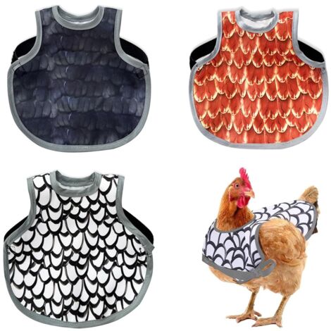 6 Pièces Selle de Poules Harnais de Poulet Tablier de Poule Protection Dorsale Latérale Tabliers Gilet Réglable Imperméable Protecteur de Plumes d'aile Elevage de Volailles (1/5)