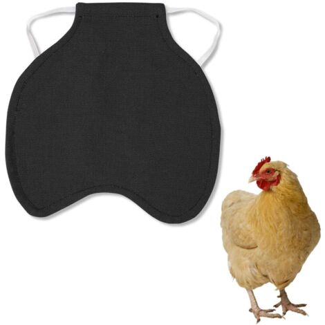 Selle de Poulet Tablier Poulet Selle Volaille Selle de Poulet Poule Tablier de Selle de Poulet Poule Gilet de Sécurité pour Poules Poule de Volaille Protecteur Dorsal D'Aile Noir (1/5)