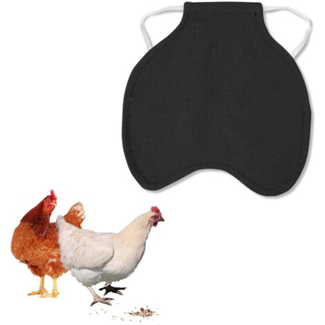 Selle de Poulet,Tablier Poulet Selle Volaille,Selle de Poulet Poule Tablier de Poulet,Tablier de Selle de Poulet Poule,Gilet de Sécurité pour Poules,Poule de Volaille Protecteur Dorsal D'Aile, Noir (1/5)