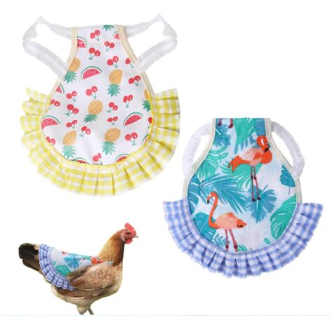 2 Pièces Selle de poules,Tablier Poulet Selle Volaille,Protecteur de Plumes d'aile,pour la volaille Dos et ailes Protéger (1/5)