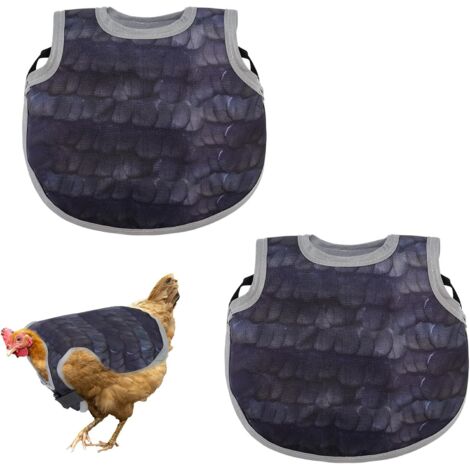 Lyreh 2pce Selles Réglables pour Poules, Tablier de Poule Protection Dorsale et Latérale pour la Prévention des Plumes l'Accouplement et le Picage (1/5)