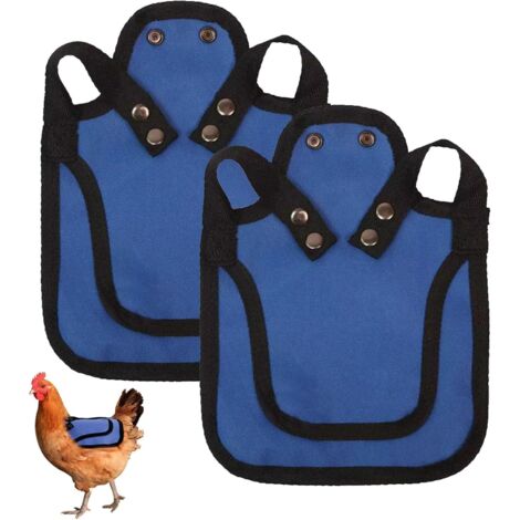 Lot de 2 selles de poulet de qualité supérieure avec sangle extensible, selles de poulet pour poules, tablier de protection dorsale pour poules avec sangle réglable, selle d'accouplement de poule (1/5)