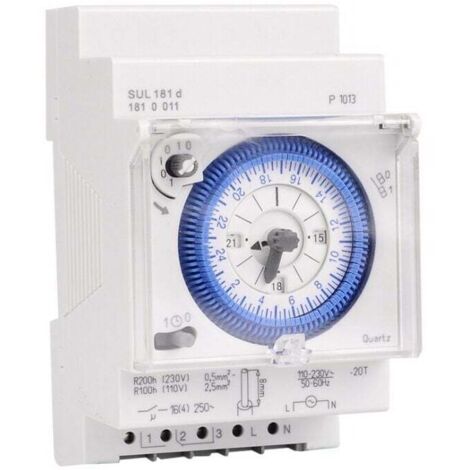Coocheer – Horloge journalière analogique 16A – Alimentation 100-240V AC – Programmation 15 min – Installation rail DIN pour automatisation