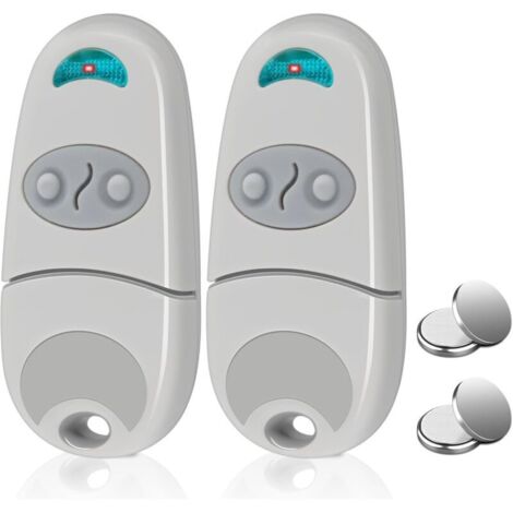 Télécommande de portail, télécommande de portail 433.92MHz, 2 PCS Télécommande de portail universelle compatible avec C@me 432EV,EE,NA, 2 canaux