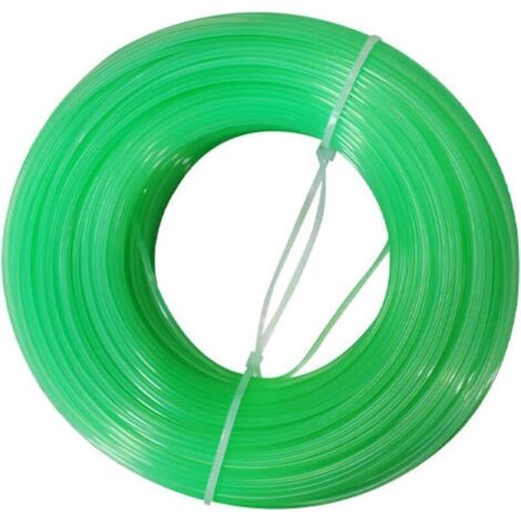 Fil de rechange en nylon de 100 m pour débroussailleuse - 1,6 mm - Pour jardin, jardin, parc, gazon - Accessoires d'entretien,vert (1/4)