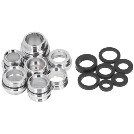 Kit d'adaptateur de robinet 7 pièces, joint mâle femelle en laiton pour tuyau d'arrosage, évier de cuisine, filtre à eau, tuyau standard (1/4)