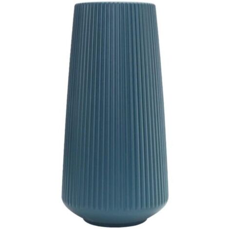 Grand vase décoration salon moderne pour herbe de pampa pour décoration de table décoration de maison verte blanche en plastique semblable à la céramique, pour décorer le salon, la chambre, le bureau,