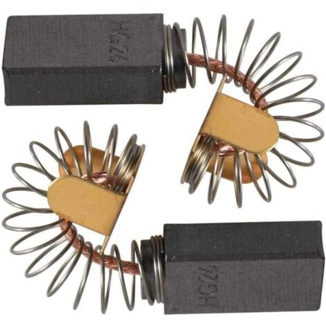 Jeu de balais de charbon de rechange (2 pièces) pour Bosch 1619X08020, 1619X07410, 1619X01351, 2610320391 et scies circulaires Skil HD77 - S77