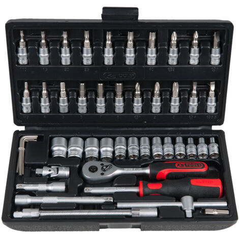 KS Tools - Coffret de douilles F6 ¼’’ CHROMEmat, 47 pièces - 917.0648