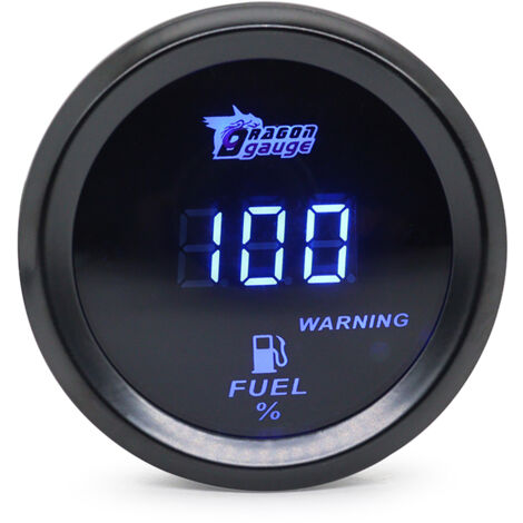 Jauge de niveau de carburant de voiture à affichage numérique universel 2 pouces 52MM 52MM 240-33 Ohms, Led bleue 12V