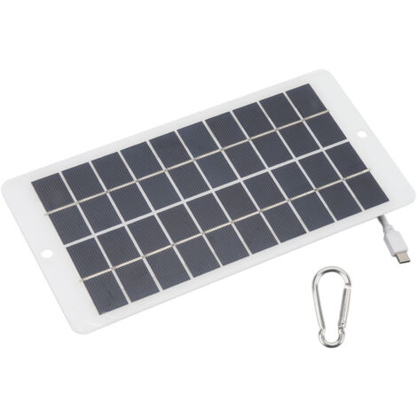 Decdeal Panneau solaire 10W 5V Type de sortie C Frais de portable pour la surveillance de la sécurité de la charge du téléphone
