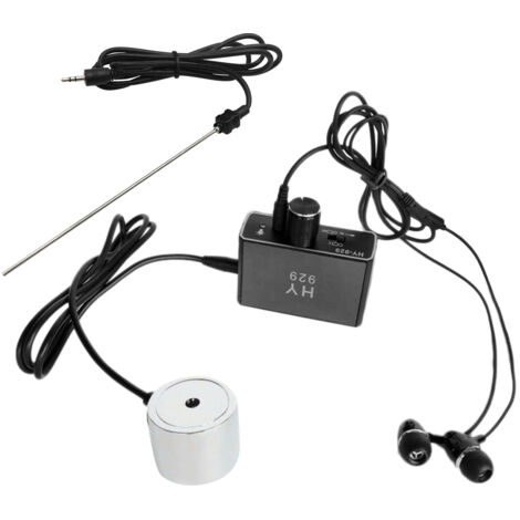 Decdeal – Détecteur de fuite d'eau avec écouteurs à double sonde – Capteur sensible – Alimentation AC 100-240V – Compact et léger (1/5)