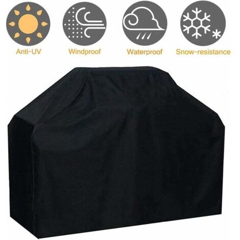 Housse Barbecue, Housse Bâche Résistante de 210D Oxford Protection BBQ Couverture de Grill Anti-UV/Anti-l'eau/Anti-l'Humidité (145× 61 × 117cm)