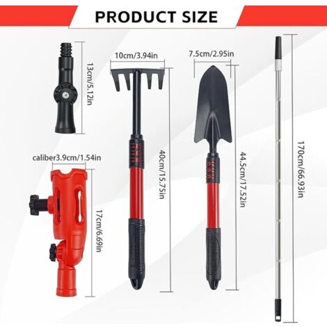 Trimec – Brosse de nettoyage télescopique 170 cm – Angle réglable 360° – Acier inoxydable résistant à la corrosion – Élimine feuilles et boue