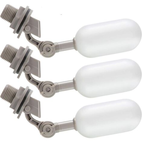 Sjqka – Lot de 3 robinets flotteurs 1/2 pouce – Bras réglable – Plastique ABS résistant à la corrosion – Pour abreuvoirs et aquariums (1/5)