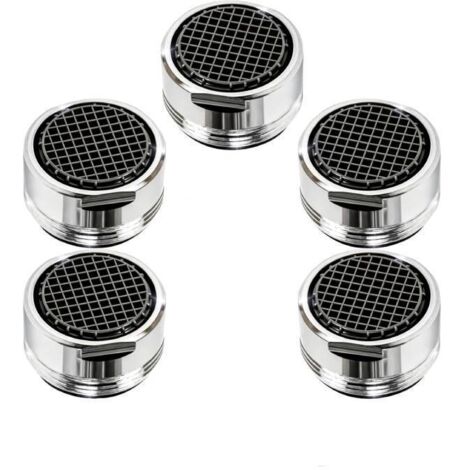 PC Mousseur Robinet M24 en Laiton Chromé - Économiseur d'Eau avec Filtre Anticalcaire - Économisez Jusqu'à 60% d'Eau et d'Énergie - Débit d'Eau 5 L/min (1/5)