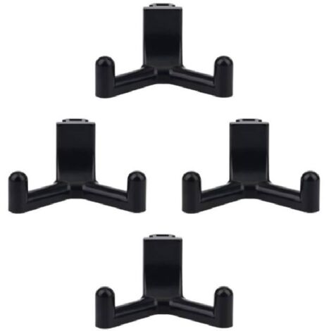4 crochets à outils compatibles avec Lifetime Shed, organiseur de garage en plastique ABS, crochet pour outils de jardin, accessoires pour abri de jardin (noir) (1/5)