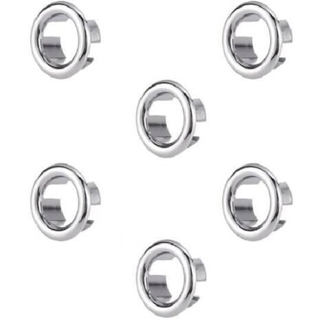 Anneau de trop-plein d'évier, 6 pièces anneau de trop-plein d'évier couvercle de trop-plein, anneau de trop-plein d'évier pour salle de bain, cuisine, évier (1/5)