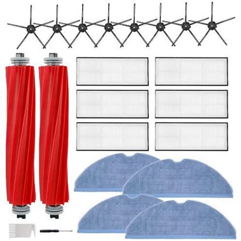22 pièces détachées pour aspirateurs robots S7 S7+ S7 MaxV, S7 MaxV Plus T7S T7 plus T7S plus, 2 brosses rotatives, 6 filtres, 8 brosses latérales, 4 lingettes humides (1/5)