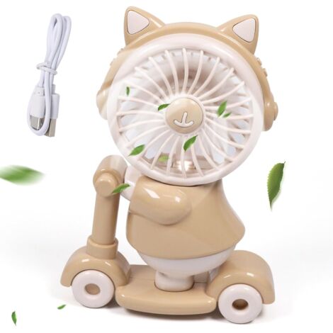 Petit Ventilateur De Taille Portable, Mini Ventilateur Portable, Chargement USB, Fonction De Taille-Crayon, 2 Vitesses, Faible Bruit, Idéal Pour Les Voyages, Le Bureau et Les Activités En Extérieur