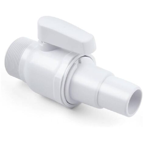 Vanne à boisseau sphérique Econoline à deux voies de remplacement, compatible avec le filtre de piscine Hayward SP0729, 1,5" MIP x 1,5" - 1,25" en plastique ABS, 1 paquet (1/5)