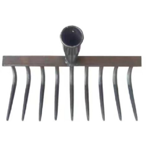Jardinage en métal  Acier au carbone durable de remplacement  Désherbage de toit avec dents pointues  Outil de désherbage, d'ombrage et de coupe des feuilles à neuf dents (1/5)