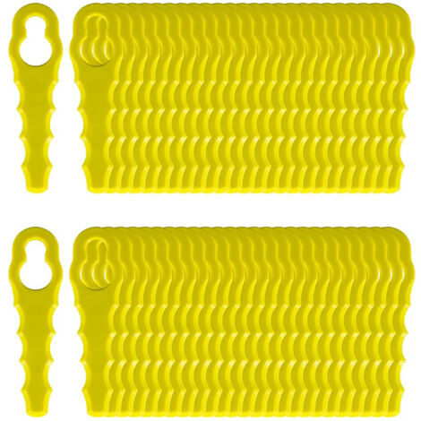 50 pièces Lames de Rechange For Ryobi Coupe Bordure, Têtes Double Lames Dentelées RAC155 RAC157 RAC158 (1/5)