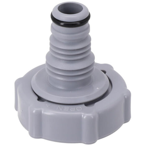P6H1419 Vanne de vidange, raccord de vidange de tuyau de piscine, raccord de tuyau de vidange, connecteur de vanne de vidange (gris Ø 32 mm) (1/5)
