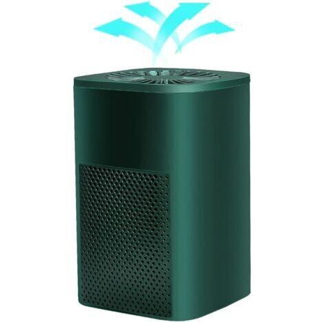 Purificateur d'air ionique pour chambre à coucher, purificateur d'air avec filtre HEPA, élimine efficacement la poussière, la fumée de cigarette, les odeurs d'animaux, le pollen, ultra silencieux (ver