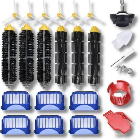 Lot de 23 pièces de rechange compatibles avec les aspirateurs iRobot Roomba 692, 671, 676, 675, 645 et 655 (ne convient pas aux autres modèles Roomba) : filtres, brosse en caoutchouc et brosse latéral (1/5)