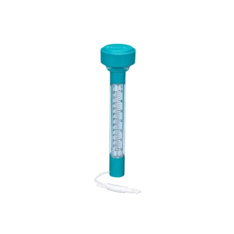 Thermomètre de piscine flottant avec cordon – Thermomètre étanche 4,8 x 4,8 x 18,5 cm, précis pour piscine/spa/aquarium, facile à lire avec cordon antirouille (1/5)