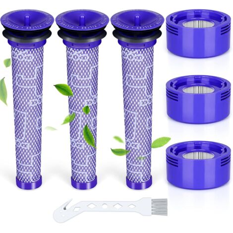 V7 V8 Filtre pour Dyson, Remplace les filtres et les préfiltres pour aspirateur Dyson V8 V7 Animal Absolute Motorhead, 3 kits de filtres HEPA et 3 pré-filtres de rechange 965661-01&967478-01 (1/5)