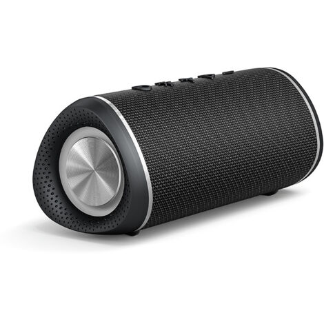 Enceinte Bluetooth Portable, 16W Haut Parleur Puissant Lumineuse, Bluetooth 5.3, Support 128Go TF Carte, Autonomie 10H avec Port AUX, pour Soirées, Randonnées, Voyage