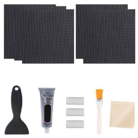Kit de réparation de meubles de trampoline, patchs carrés, rectangulaires, ronds répare les fissures ou les trous dans le tapis du trampoline colle imperméable outils inclus (1/4)