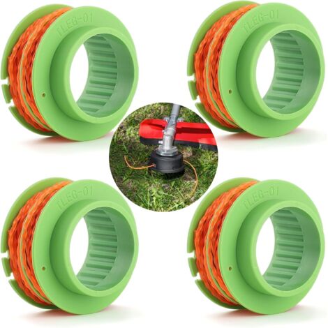 4 PCS Bobine de coupe-herbe AS1300, Compatible avec EGO ST1500/ST1500-S, mangeur de mauvaises herbes, alimentation automatique, double ligne torsadée (1/5)