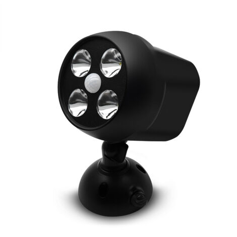 Lampe d'extérieur étanche avec détecteur de mouvement, projecteur LED sans fil, éclairage de sécurité pour escaliers, couloirs, jardins et terrasses. (1/5)