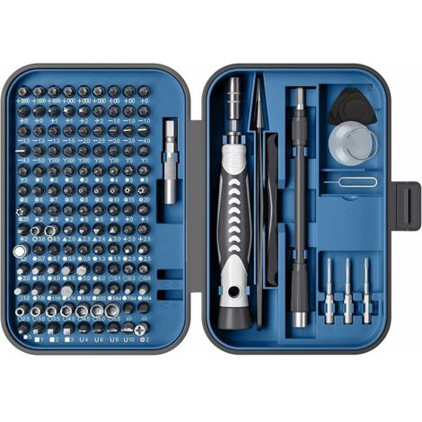 GABRIELLE Jeu De Tournevis De Précision 130 En 1 Kit Amélioré Tournevis De Précision Magnétiques Mini Avec Etui Outil De Réparation Pour Appareils Electroniques Pc Portable Iphone Ipad Montre Lunettes (1/5)