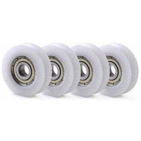 Lot de 10 roulements à billes de gorge intégrés en nylon – Dimensions 6x30x10mm – Résistance à l'usure – Pour portes coulissantes et tiroirs