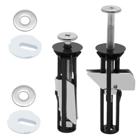 Ensemble de vis de siège de toilette 2 pièces, vis de charnière, vis d'expansion et fixations M5, écrous et boulons en acier inoxydable, accessoires d'entretien du couvercle de toilette, facile à inst
