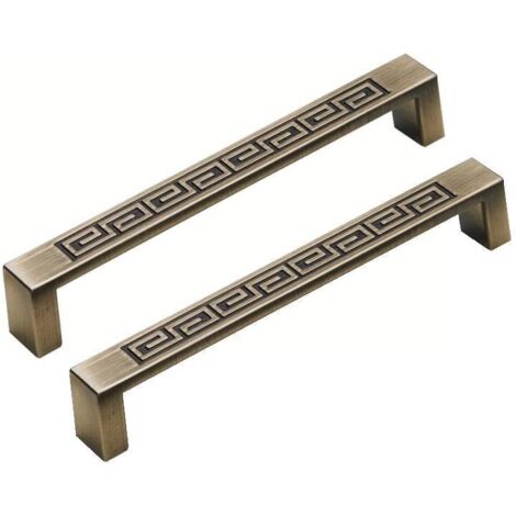 Lot de 2 poignées de porte de placard à vin antiques européennes à un trou - 14 cm de long (1/3)