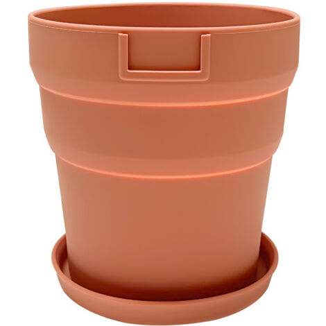 Pot de fleurs en silicone écologique, réutilisable pour bureau, anti-chute avec plateau, pot de fleurs pliable (1/4)